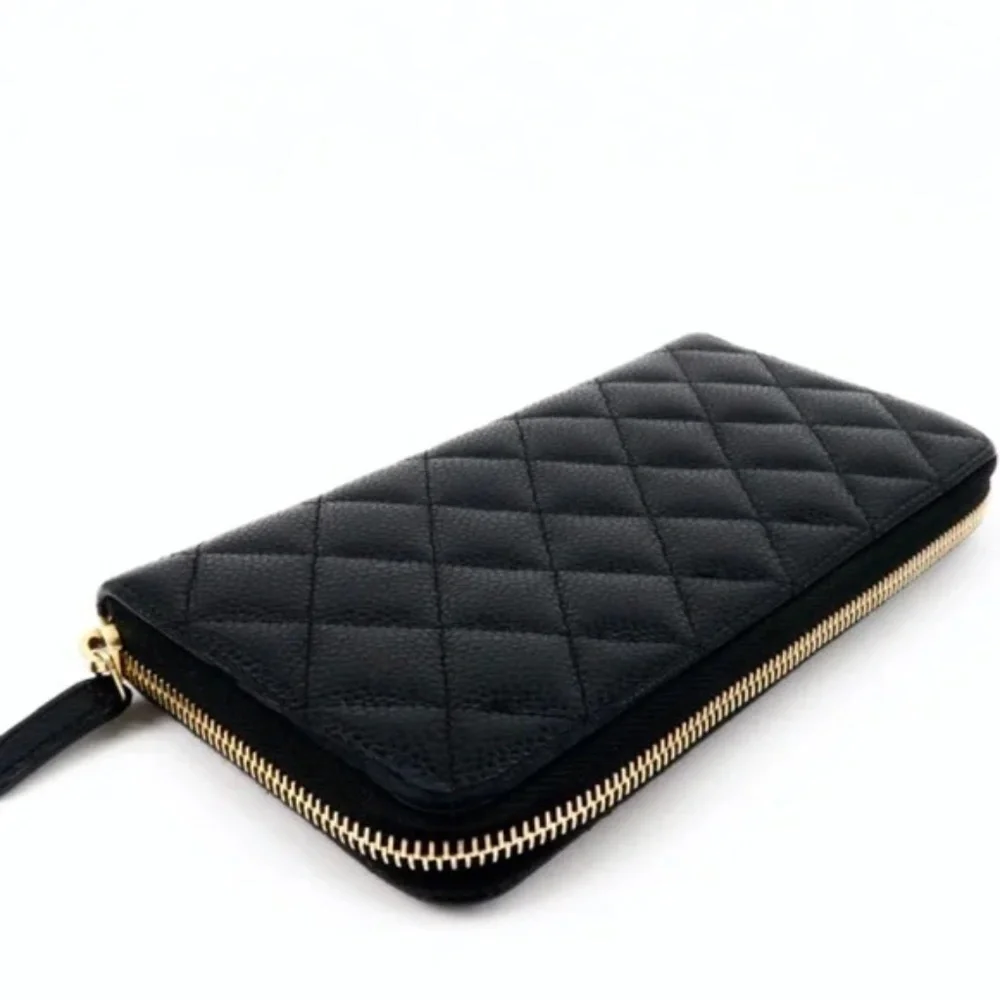 CHANEL Continental Caviar Zipped Wallet Noir - Picture 5 of 13